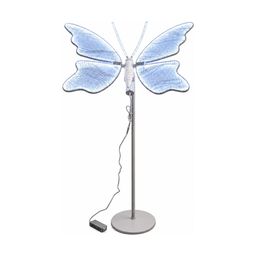 Mariposa LED con Movimiento 60 cm - Blanca - SERYMAR Decoración