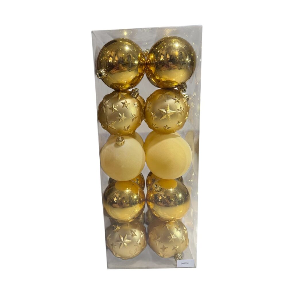 Bolas 8 cm · x 20 - Dorado - SERYMAR Decoración