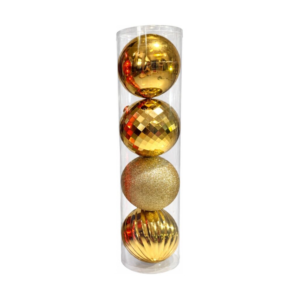 Bolas 15 cm · x 4 - Dorado - SERYMAR Decoración