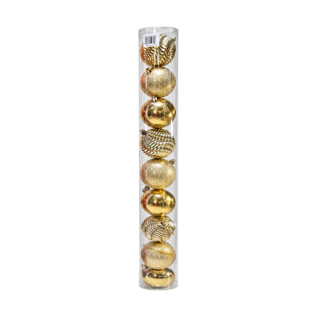 Bolas 8 cm · Tubo x 9 - Dorado - SERYMAR Decoración