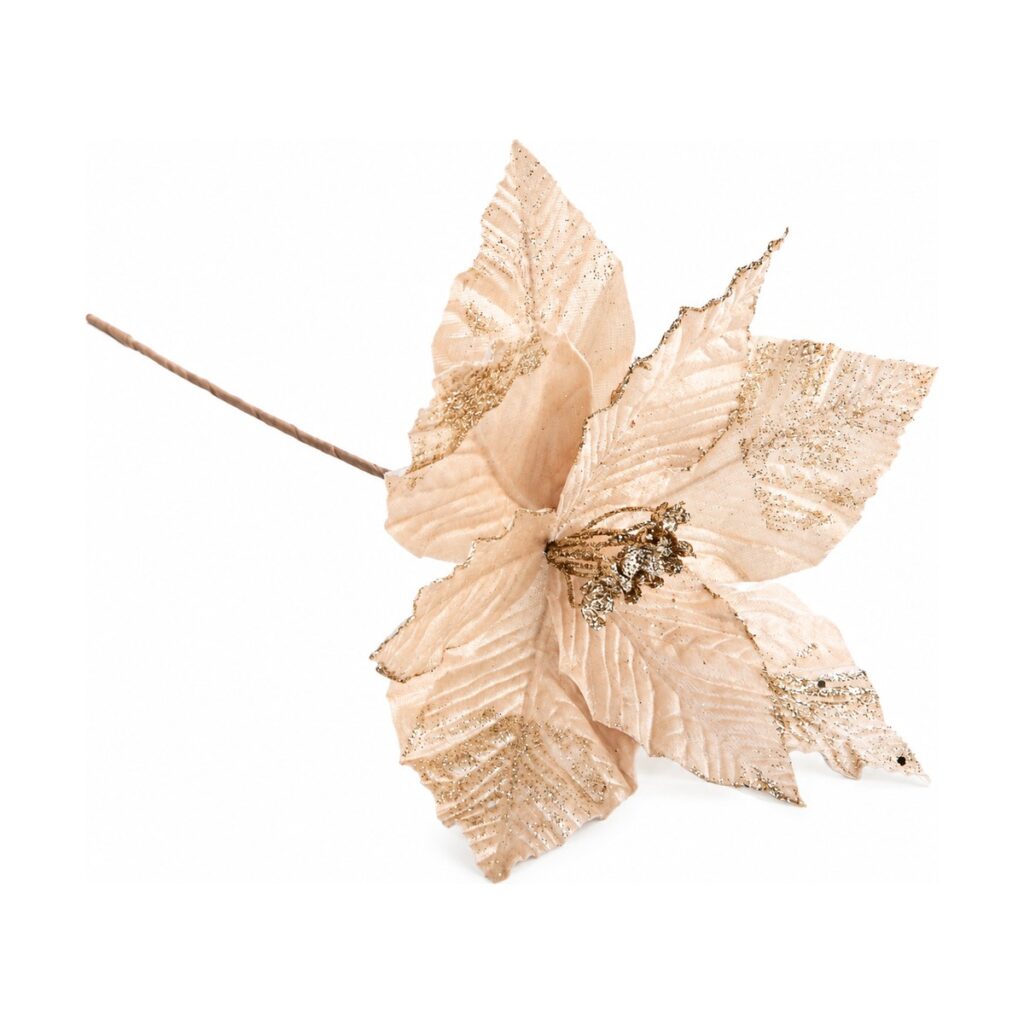 Poinsettia Champaña 26 cm - SERYMAR Decoración