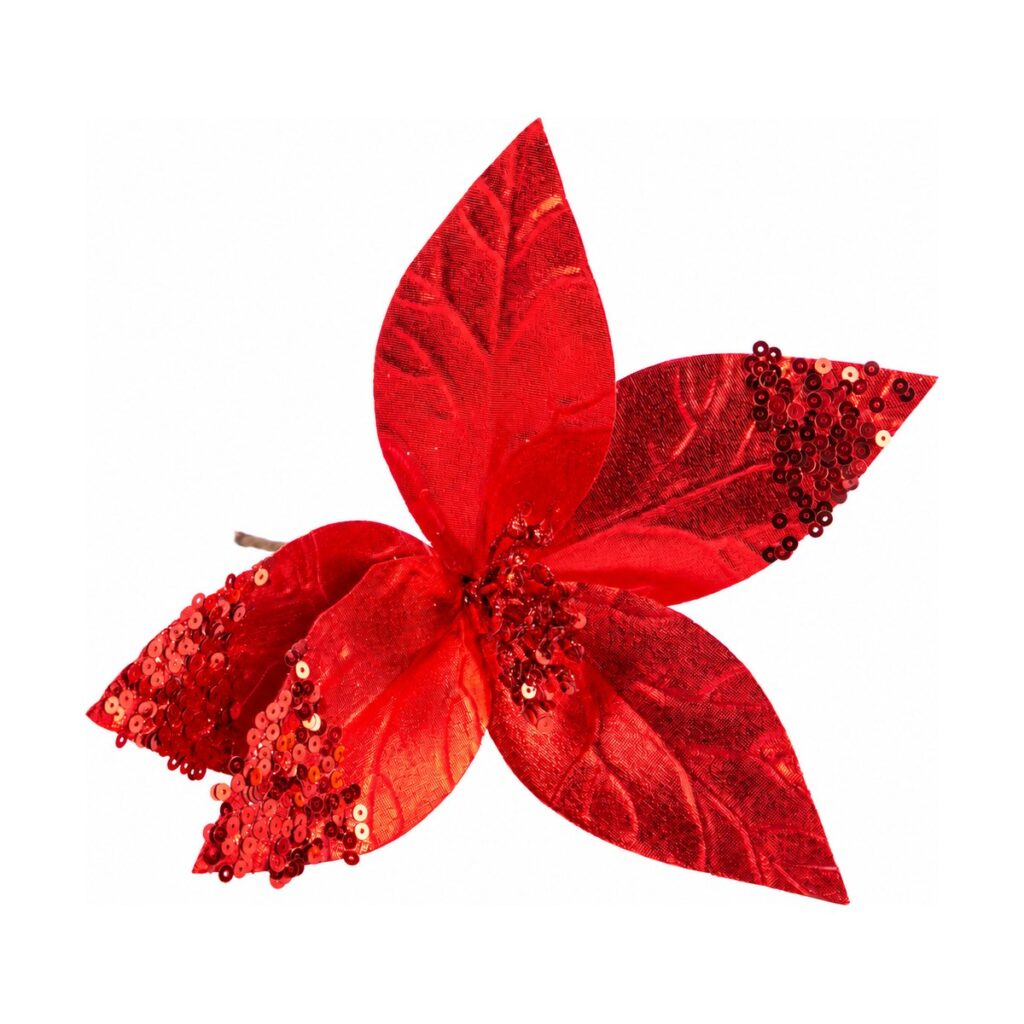 Poinsettia 23 cm - Rojo - SERYMAR Decoración