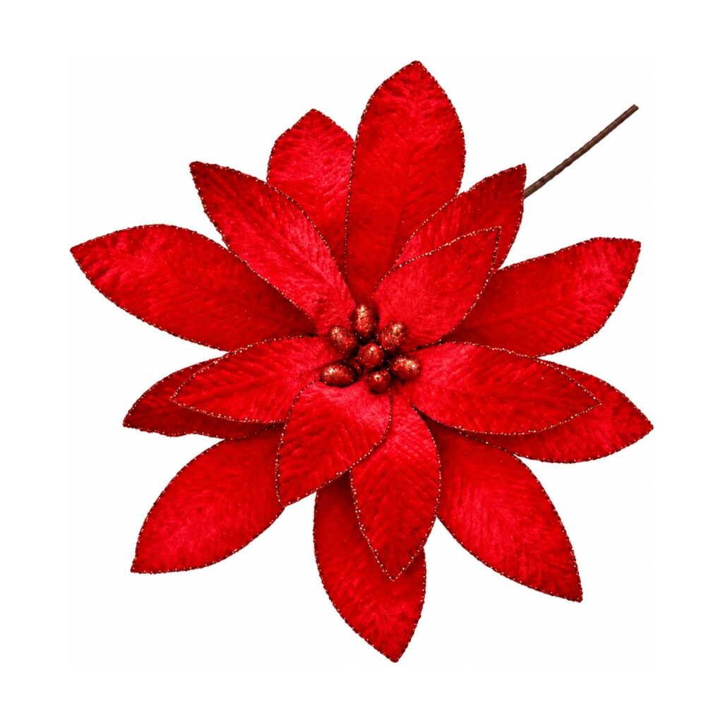 Flor de Navidad Roja 47 cm - SERYMAR Decoración