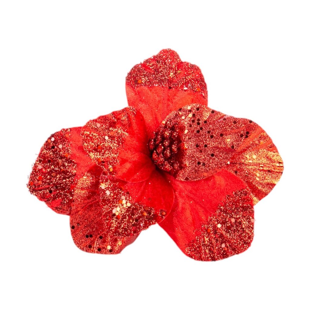 Poinsettia 20 cm - Rojo - SERYMAR Decoración