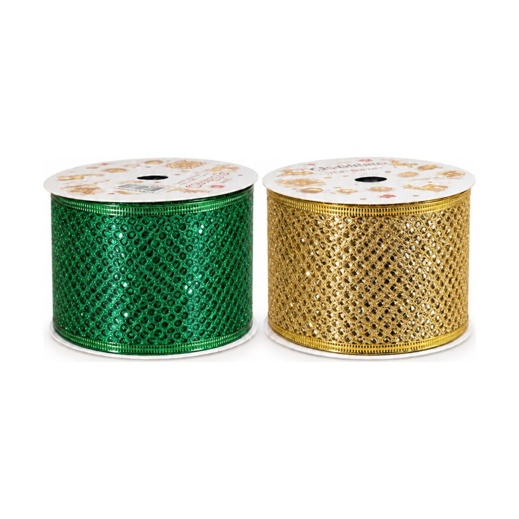 Cinta Navideña 6,3 cm x 9 Yardas - SERYMAR Decoración