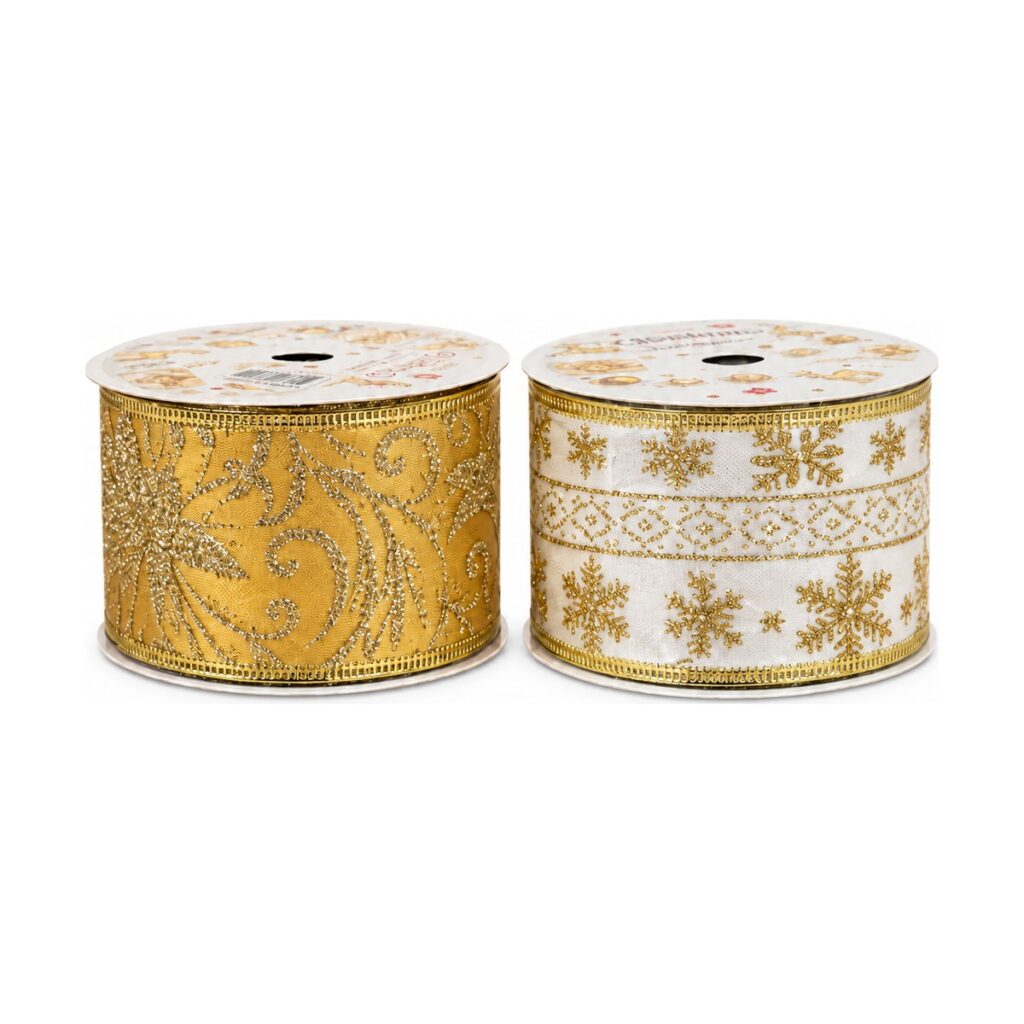 Cinta Navideña 6,3 cm x 9 Yardas - SERYMAR Decoración
