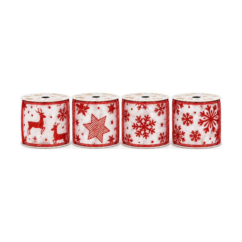 Cinta Navideña 6,3 cm x 9 Yardas - SERYMAR Decoración