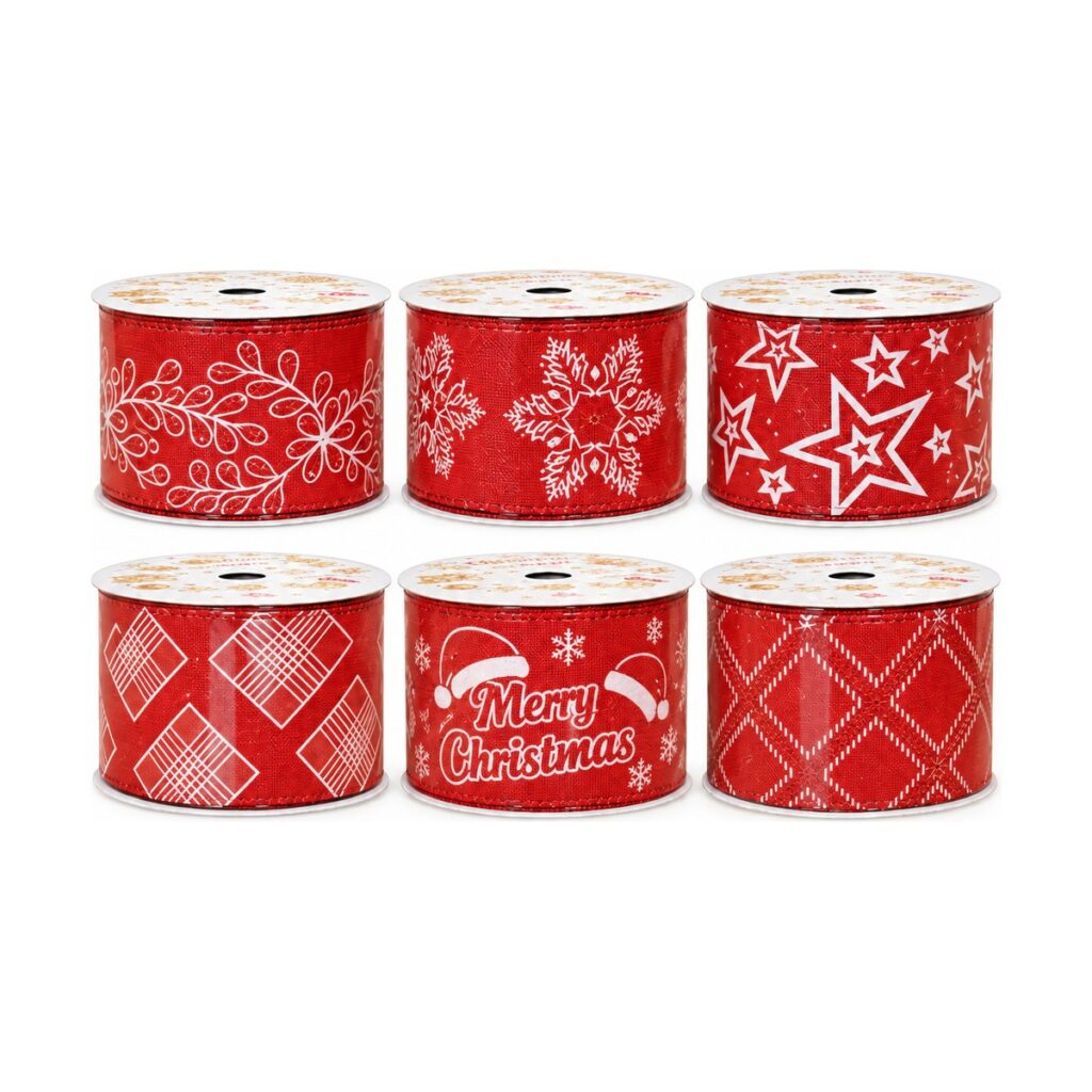 Cinta Navideña 6,3 cm x 9 Yardas - SERYMAR Decoración