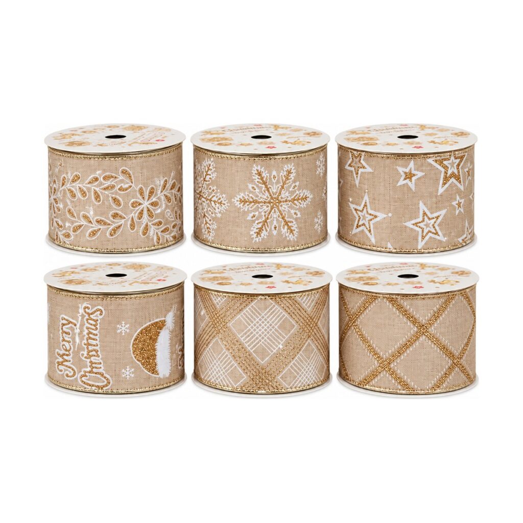 Cinta Navideña 6,3 cm x 9 Yardas - SERYMAR Decoración