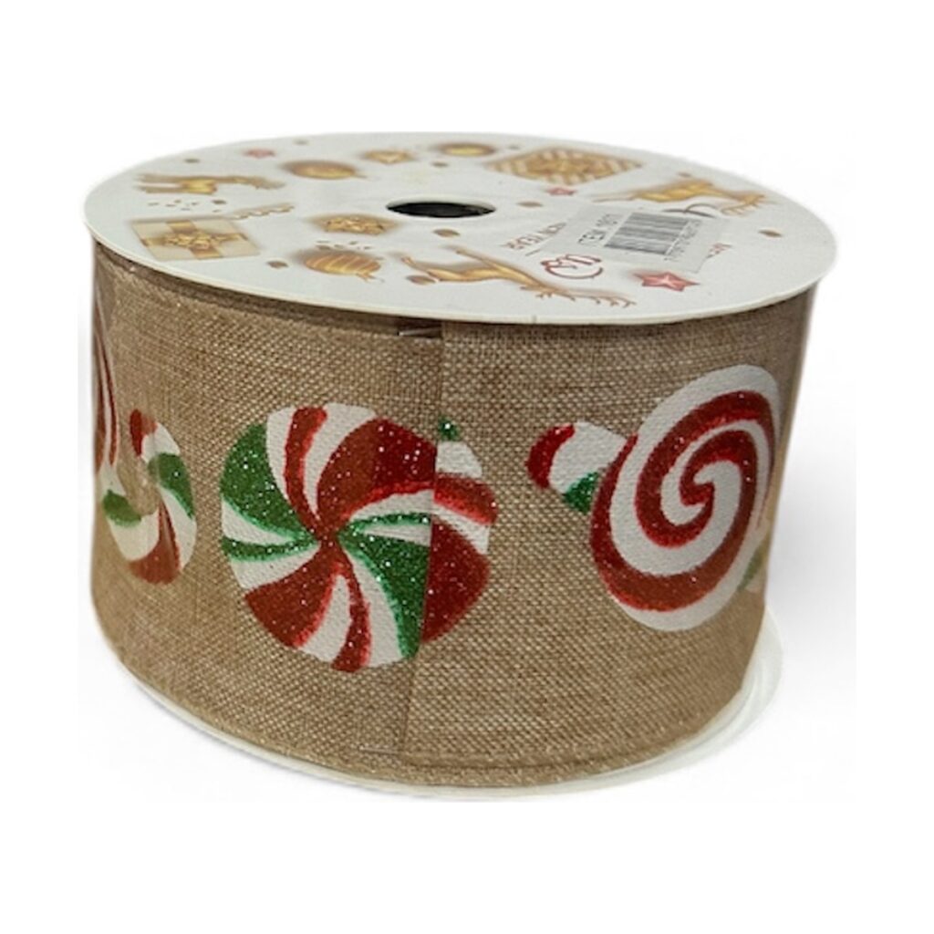 Cinta Navideña 6,3 cm x 9 Yardas - SERYMAR Decoración