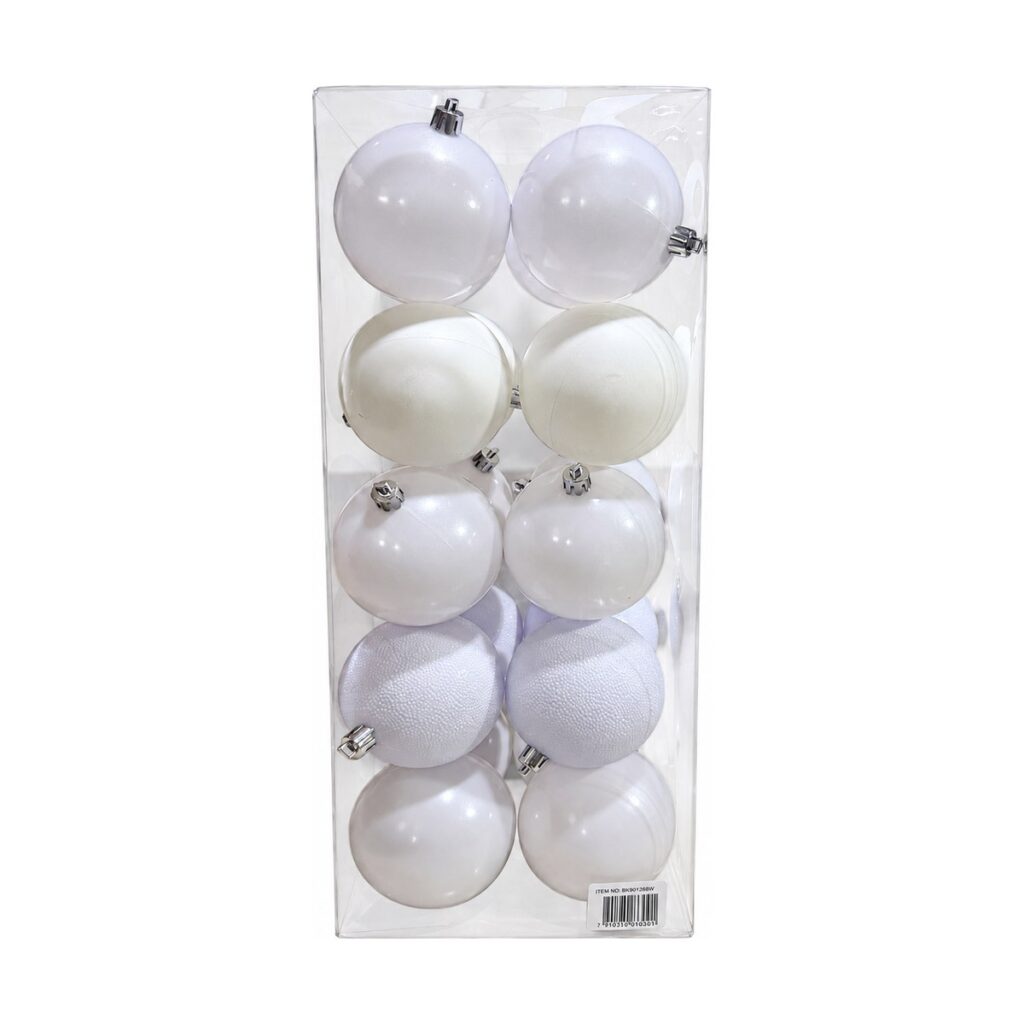 Bolas 8 cm · x 20 - Blanco - SERYMAR Decoración
