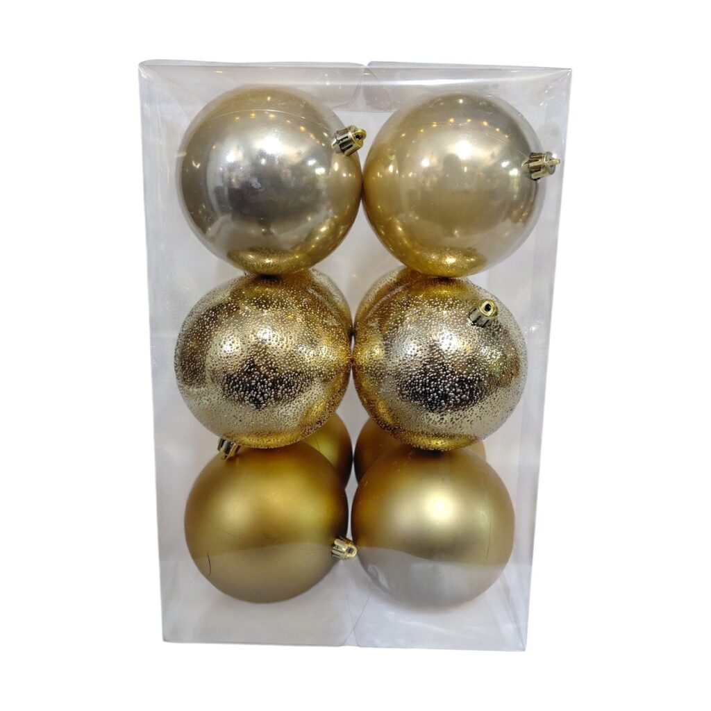 Bolas 10 cm · x 12 - Dorado - SERYMAR Decoración