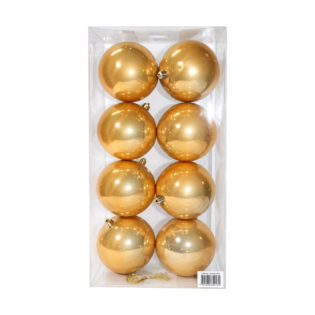 Bolas 10 cm · x 8 - Dorado - SERYMAR Decoración