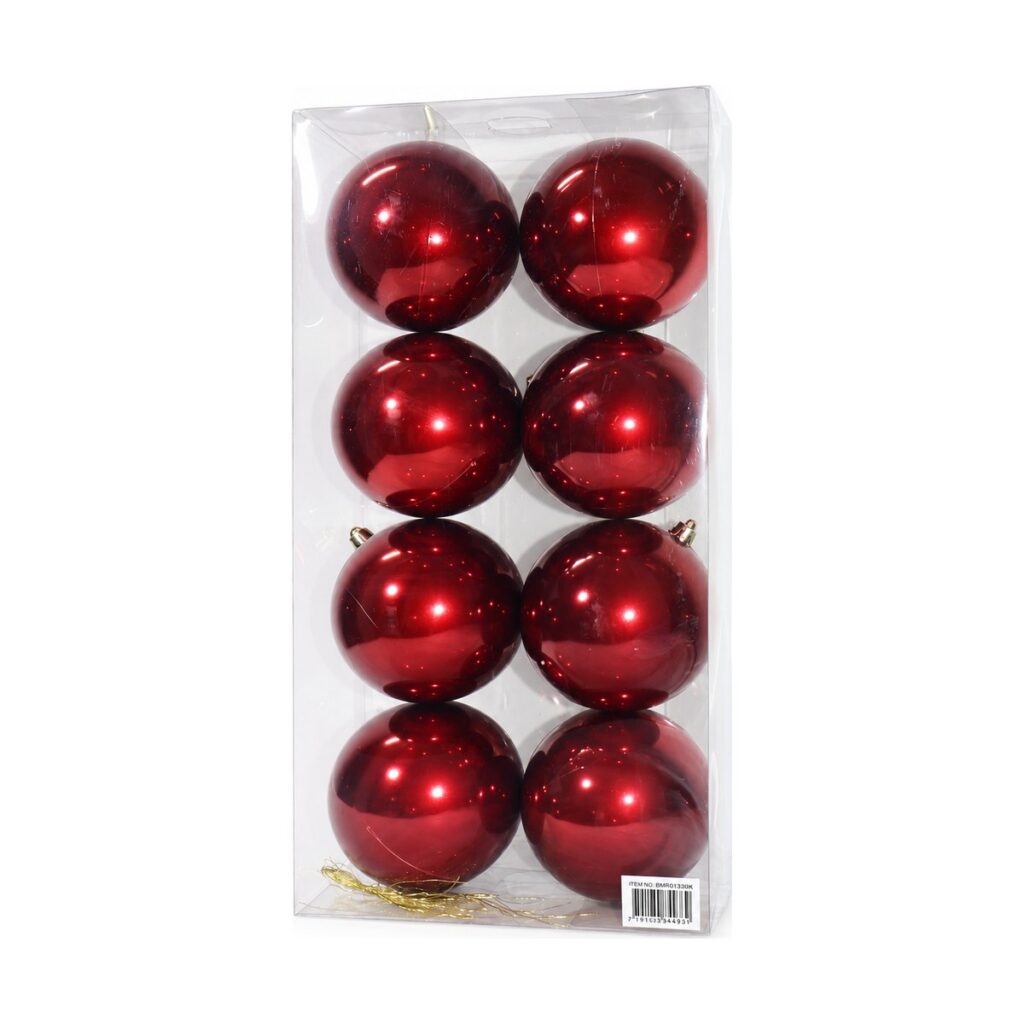 Bolas 10 cm · x 8 - Rojo oscuro - SERYMAR Decoración