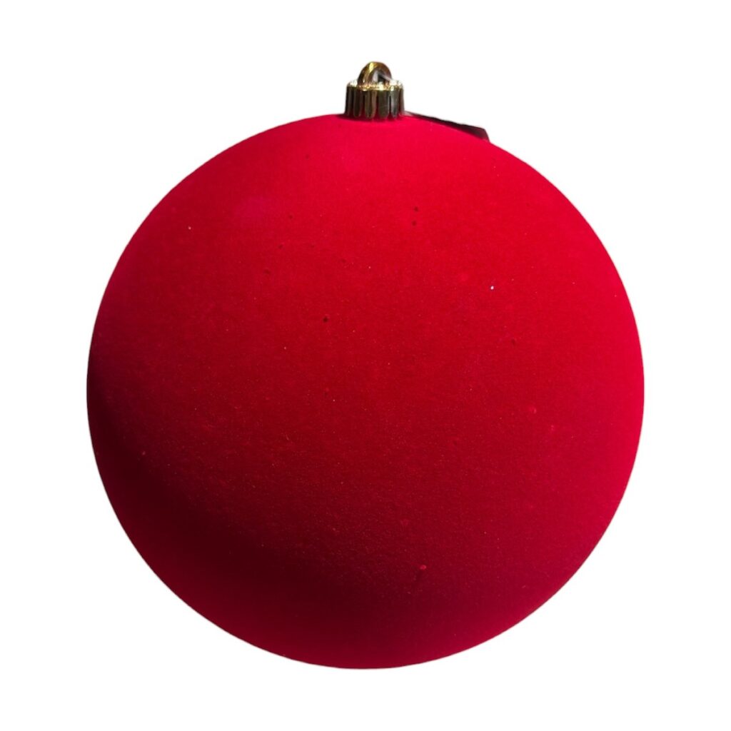 Bola Gamuza Roja - SERYMAR Decoración