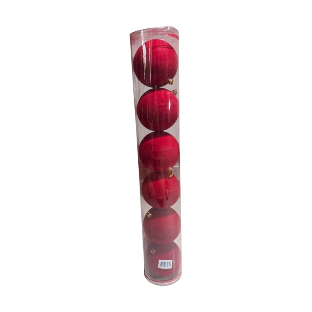 Bolas Gamuza 10 cm · x 6 - SERYMAR Decoración