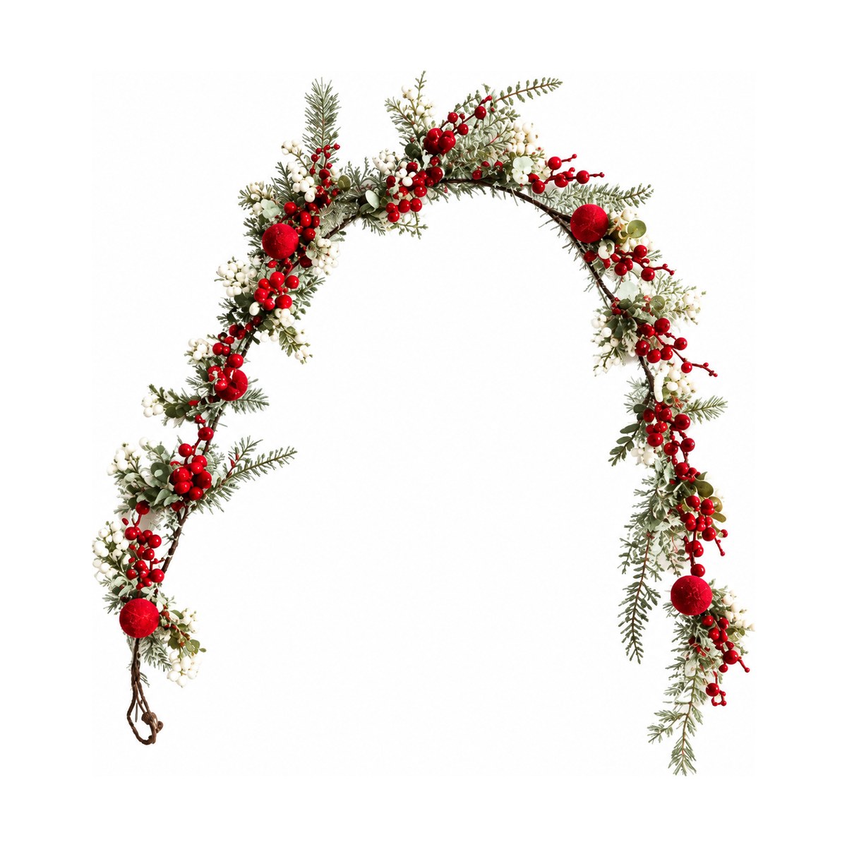 Guirnalda Mixta con Berries y Esferas 162 cm - SERYMAR Decoración