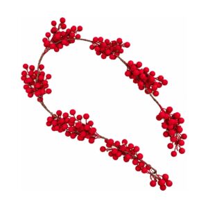 Guirnalda Berry Aterciopelada 140 cm - SERYMAR Decoración