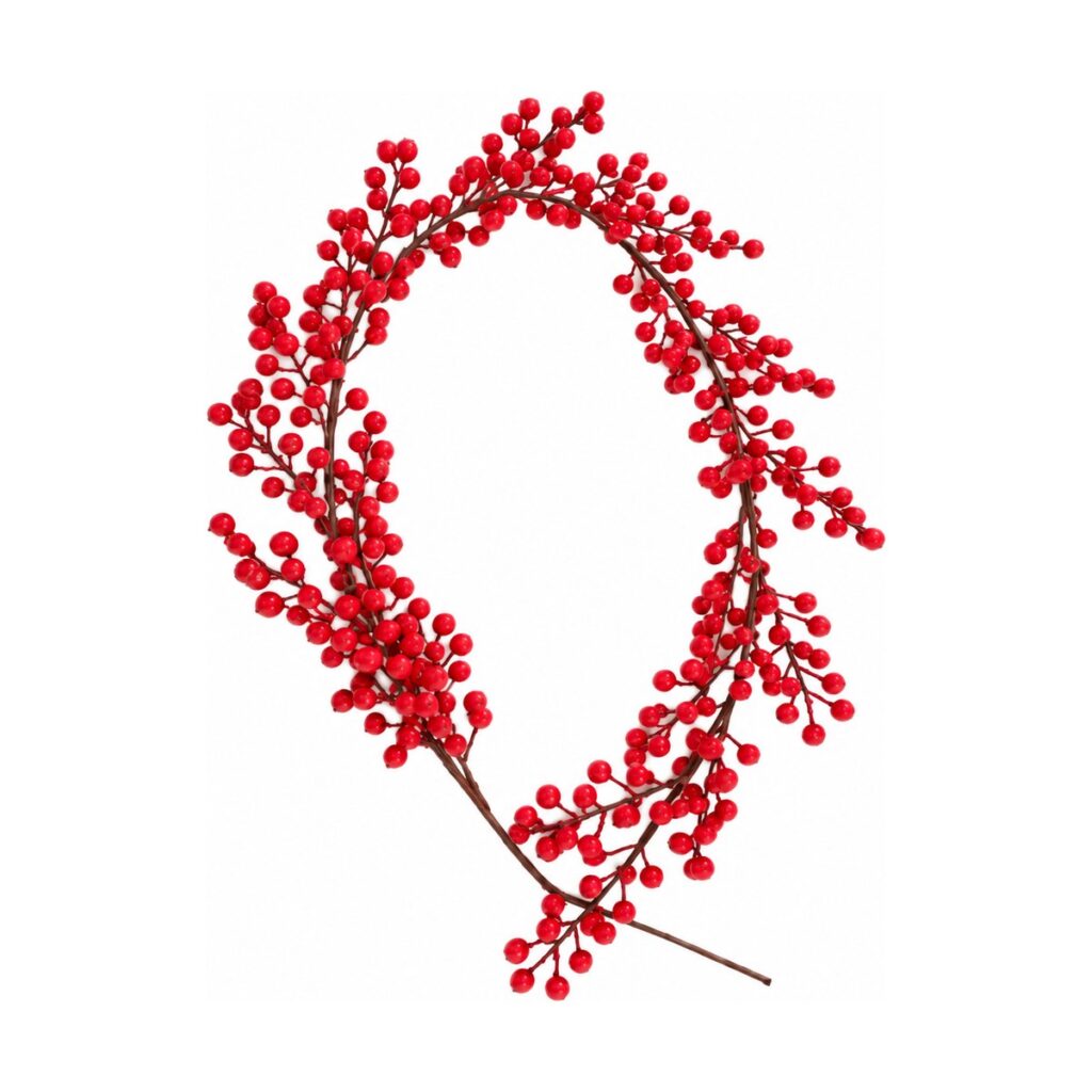 Guirnalda Berry Roja 130 cm - SERYMAR Decoración